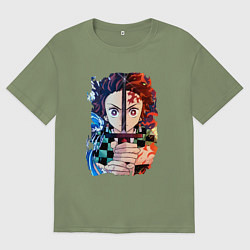 Мужская футболка оверсайз KIMETSU NO YAIBA