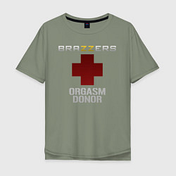 Мужская футболка оверсайз Brazzers orgasm donor
