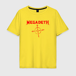 Футболка оверсайз мужская Megadeth, цвет: желтый