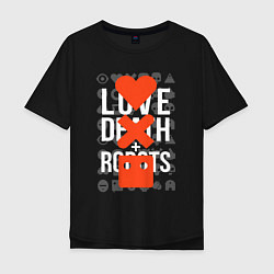 Футболка оверсайз мужская LOVE DEATH ROBOTS LDR, цвет: черный