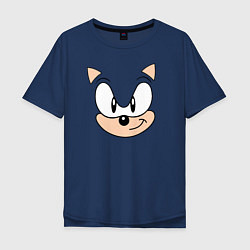 Мужская футболка оверсайз Sonic лицо