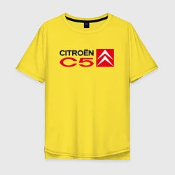 Футболка оверсайз мужская CITROEN C5, цвет: желтый