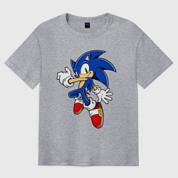 Футболка оверсайз мужская Sonic, цвет: меланж
