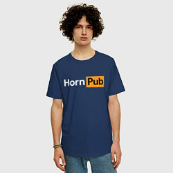 Футболка оверсайз мужская HornPub, цвет: тёмно-синий — фото 2