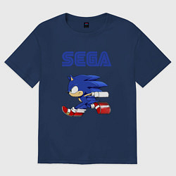 Футболка оверсайз мужская SEGA, цвет: тёмно-синий