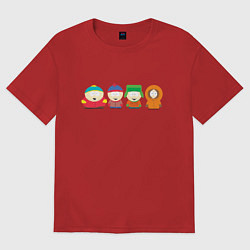Футболка оверсайз мужская SOUTH PARK, цвет: красный