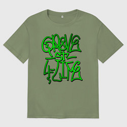 Футболка оверсайз мужская GTA Tag GROVE, цвет: авокадо