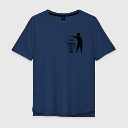 Футболка оверсайз мужская Trash 2020, цвет: тёмно-синий