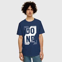 Футболка оверсайз мужская Done, цвет: тёмно-синий — фото 2