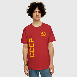 Футболка оверсайз мужская СССР, цвет: красный — фото 2