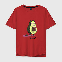 Мужская футболка оверсайз Авокадо кот - авокот