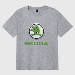 Футболка оверсайз мужская Skoda, цвет: меланж