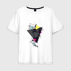 Мужская футболка оверсайз Геометрия треугольники