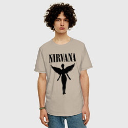 Футболка оверсайз мужская NIRVANA, цвет: миндальный — фото 2