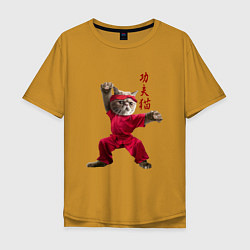 Мужская футболка оверсайз Karate Cat