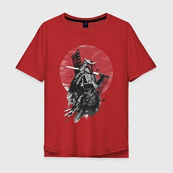 Мужская футболка оверсайз Японский самурай