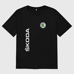 Футболка оверсайз мужская SKODA, цвет: черный