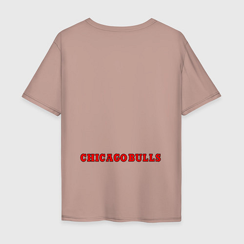 Мужская футболка оверсайз CHICAGO BULLS / Пыльно-розовый – фото 2