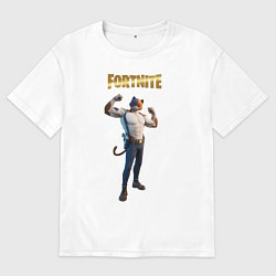Футболка оверсайз мужская Meowcles Fortnite 2, цвет: белый