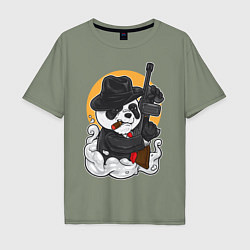 Мужская футболка оверсайз Panda Gangster
