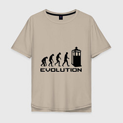 Футболка оверсайз мужская Tardis evolution, цвет: миндальный