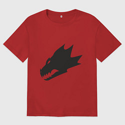 Футболка оверсайз мужская Саламандры (Salamanders), цвет: красный
