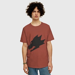 Футболка оверсайз мужская Саламандры (Salamanders), цвет: кирпичный — фото 2