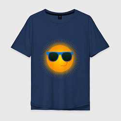 Мужская футболка оверсайз Солнышко в очках
