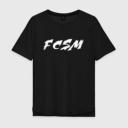 Футболка оверсайз мужская FCSM, цвет: черный