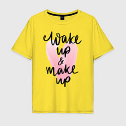 Мужская футболка оверсайз Wake up & Make up