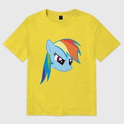Футболка оверсайз мужская Rainbow Dash, цвет: желтый