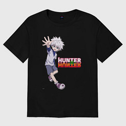 Футболка оверсайз мужская Киллуа Hunter x Hunter, цвет: черный
