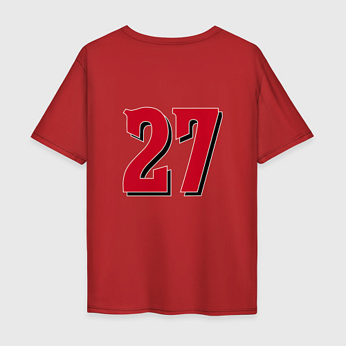 Мужская футболка оверсайз Cincinnati reds - baseball team - talisman / Красный – фото 2