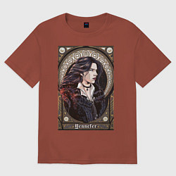 Футболка оверсайз мужская The Witcher, Yennefer, цвет: кирпичный