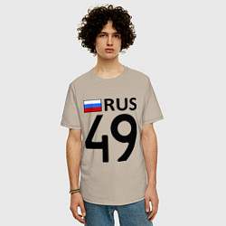 Футболка оверсайз мужская RUS 49, цвет: миндальный — фото 2