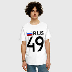 Футболка оверсайз мужская RUS 49, цвет: белый — фото 2