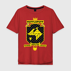 Футболка оверсайз мужская Hufflepuff, цвет: красный