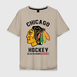 Мужская футболка оверсайз CHICAGO BLACKHAWKS NHL