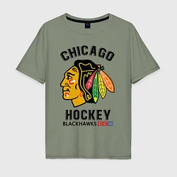 Мужская футболка оверсайз CHICAGO BLACKHAWKS NHL