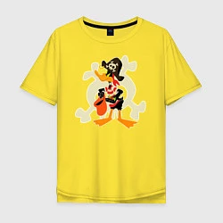 Футболка оверсайз мужская Даффи Дак Хэллоуин, цвет: желтый