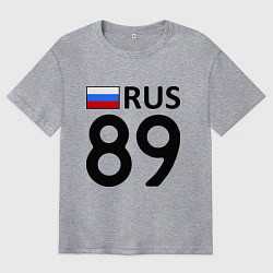 Футболка оверсайз мужская RUS 89, цвет: меланж