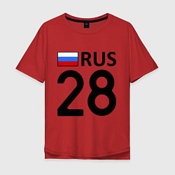 Футболка оверсайз мужская RUS 28, цвет: красный