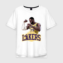 Мужская футболка оверсайз LeBron - Lakers