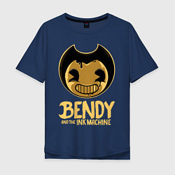 Футболка оверсайз мужская Bendy And The Ink Machine, цвет: тёмно-синий