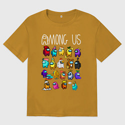 Футболка оверсайз мужская AMONG US, цвет: горчичный