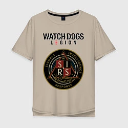 Мужская футболка оверсайз S I R S Watch Dogs Legion