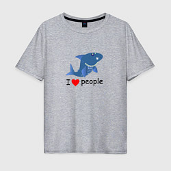 Мужская футболка оверсайз Добрая акула