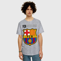 Футболка оверсайз мужская Barcelona FC, цвет: меланж — фото 2