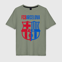 Футболка оверсайз мужская Barcelona FC, цвет: авокадо