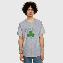 Футболка оверсайз мужская Boston Celtics, цвет: меланж — фото 2